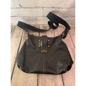 LAMARTHE PARIS Women’s Black Soft Leather Crossbody Bag